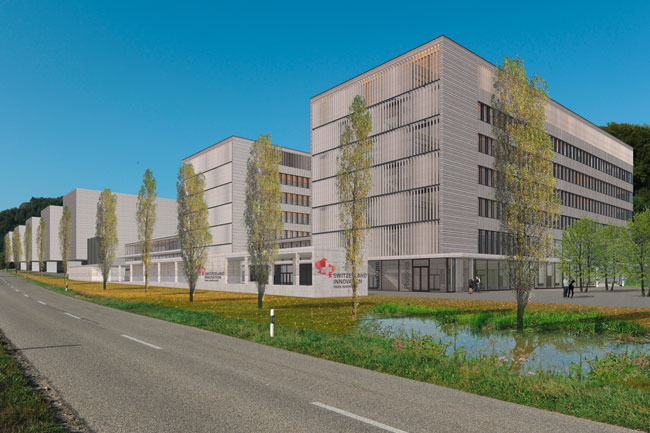Positionierung der geplanten Hightech-Zone am Paul Scherrer Institut (PSI) in Villigen (AG)
